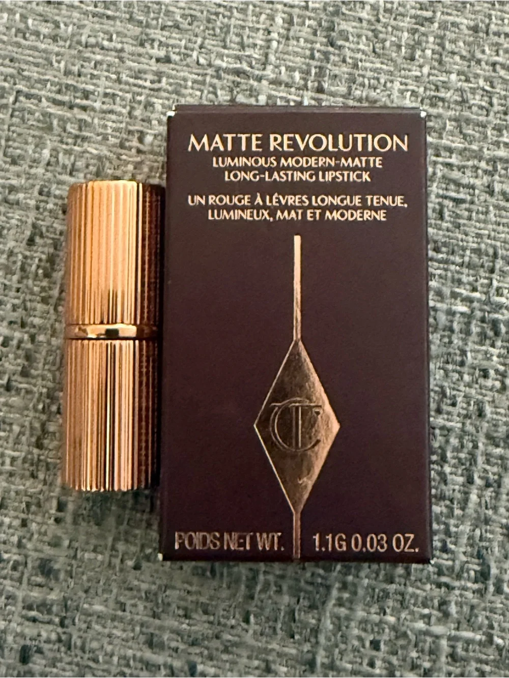 NEW Charlotte Tilbury Matte Revolution Mini Lipstick Pillow Talk Medium 1.1g